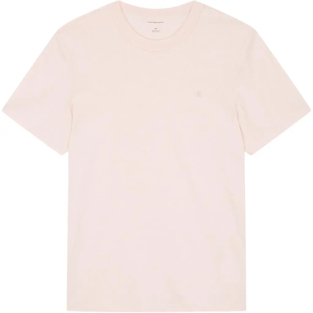 Calvin Klein T-Shirts Men's Light Pink Crew Neck Moderate