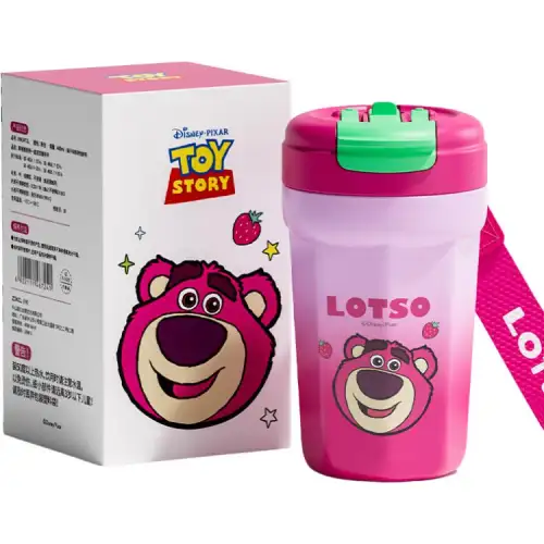 Disney Disney, coffee handheld children's high quality glass with glass for students for men and women stainless steel, 400 ml