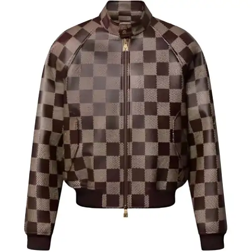 LOUIS VUITTON Damier Leather Harrington Jacket
