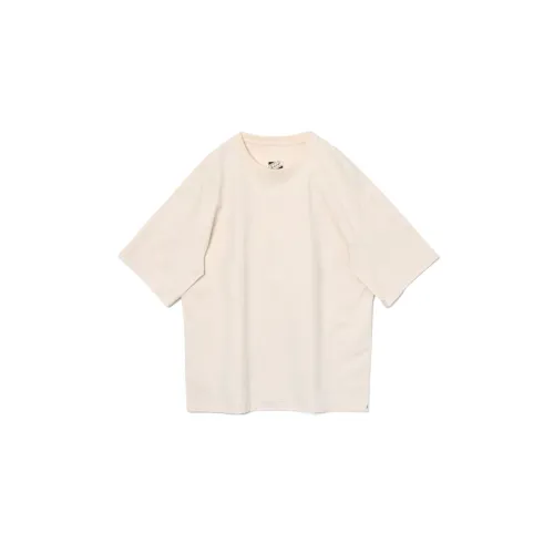 Converse T Shirts Unisex Beige Crew Neck Moderate Straight Fit