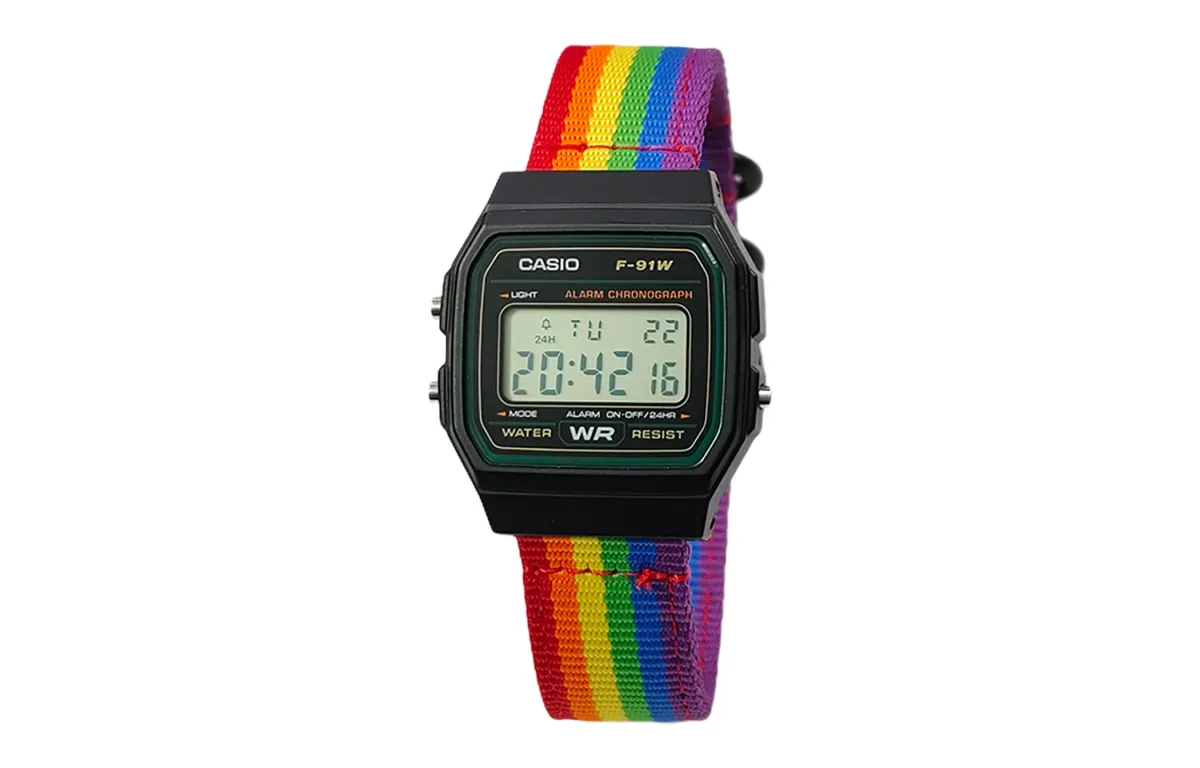 CASIO Custom Collection Quartz Movement Nylon Strap Watch Men's Watches Black Dial