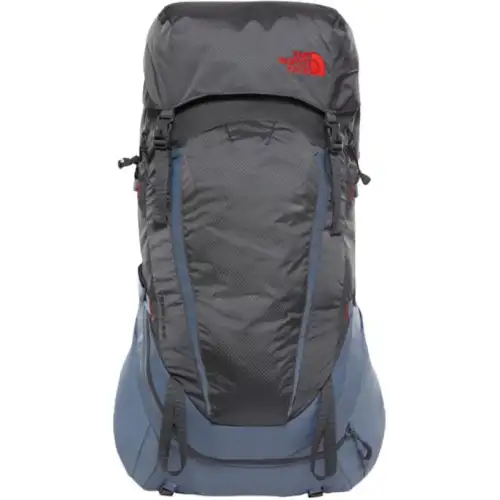 THE NORTH FACE 55L Backpack Outdoor Bag Polyester Gray & Blue Unisex