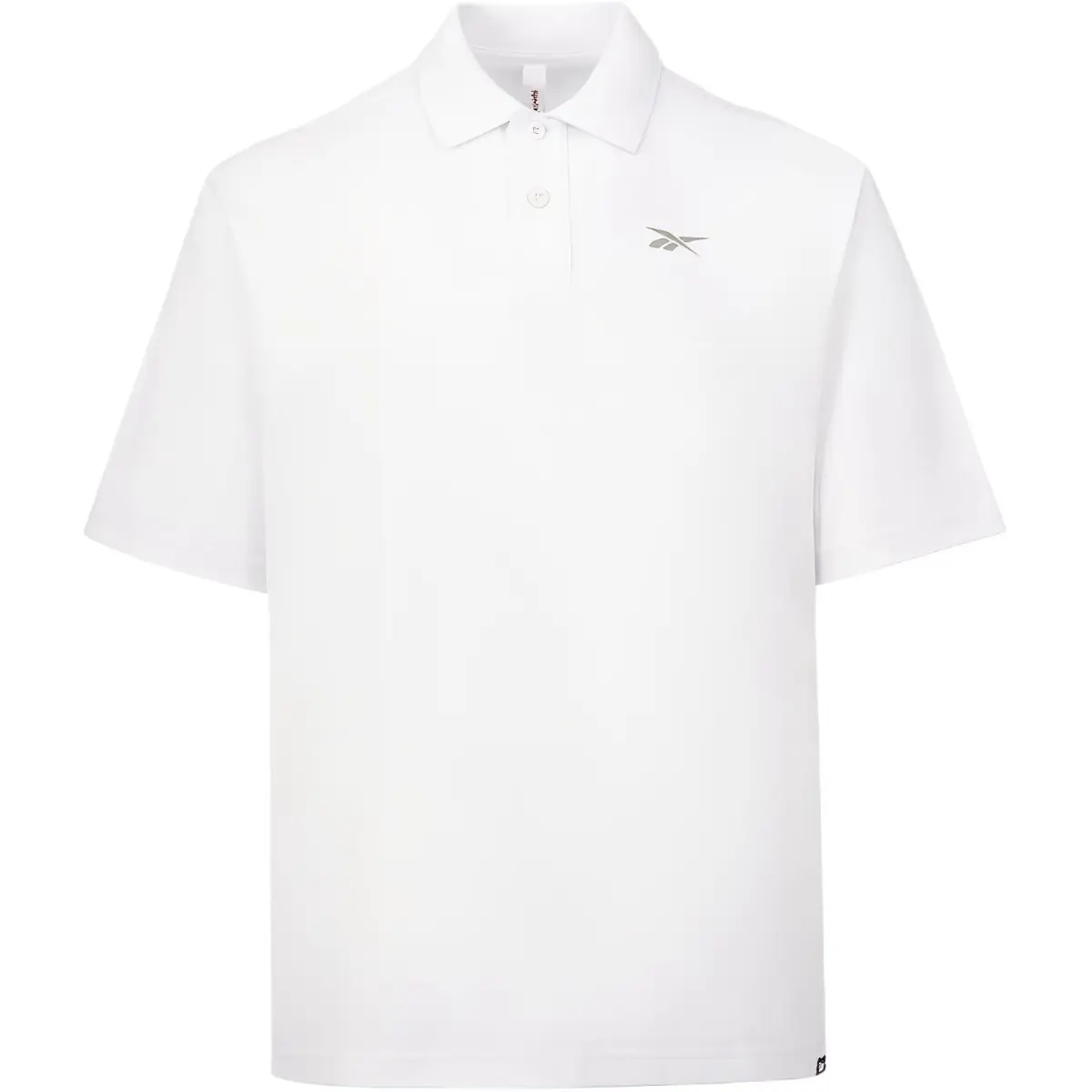 Reebok Polo Shirts Unisex White Polo Collar Moderate Straight Fit