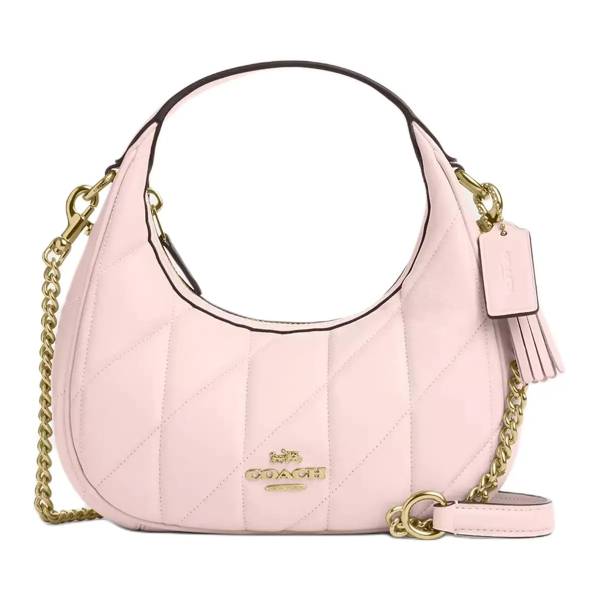 COACH CARMEN Sheepskin Chain Bag, One Shoulder Handbag Small Women's Rouge Pink