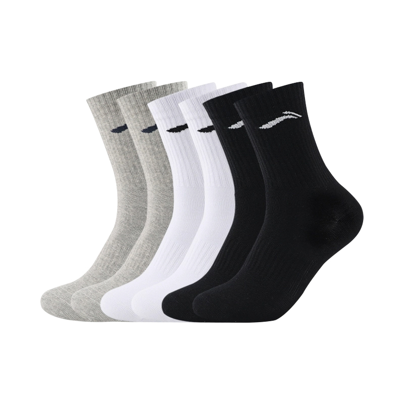 Li Ning Crew Socks Unisex 6 Pack