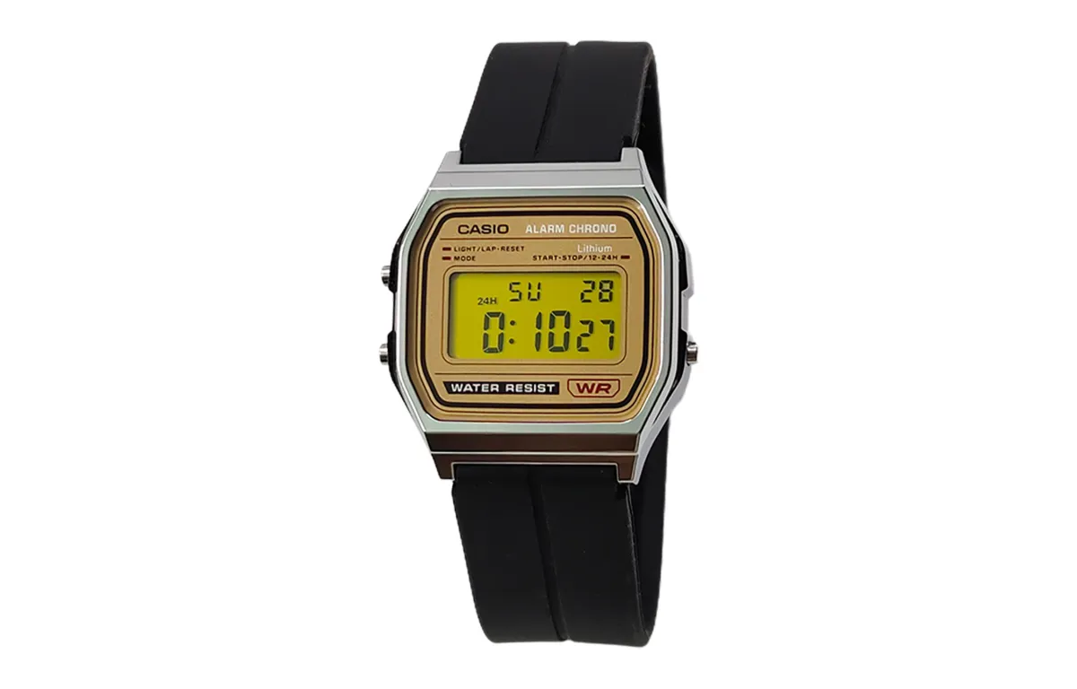 CASIO Custom Collection Quartz Movement Silicone Strap Watch Men's Watches Gold Dial