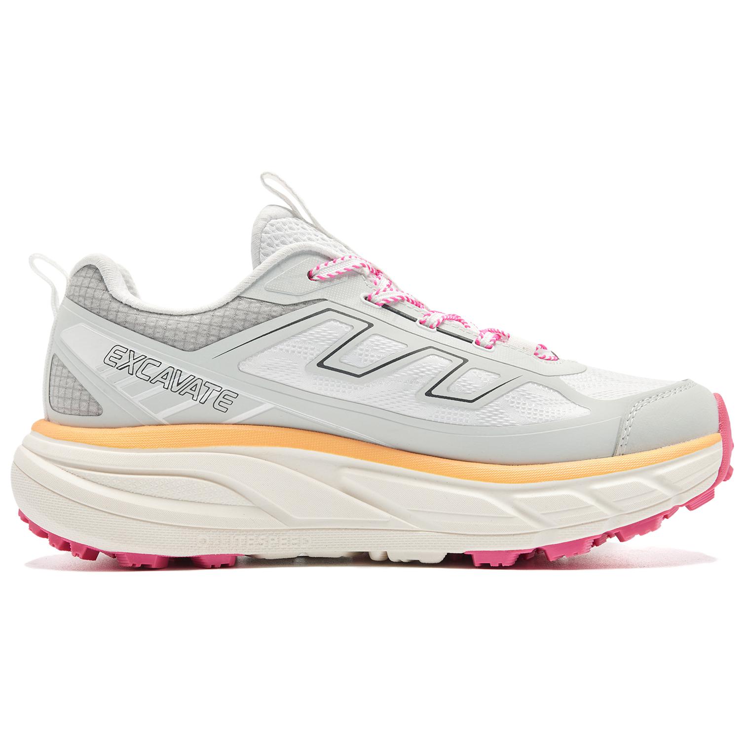 QIAODAN Running Shoes Women’s Low Top Jordan White, Geometric Gray