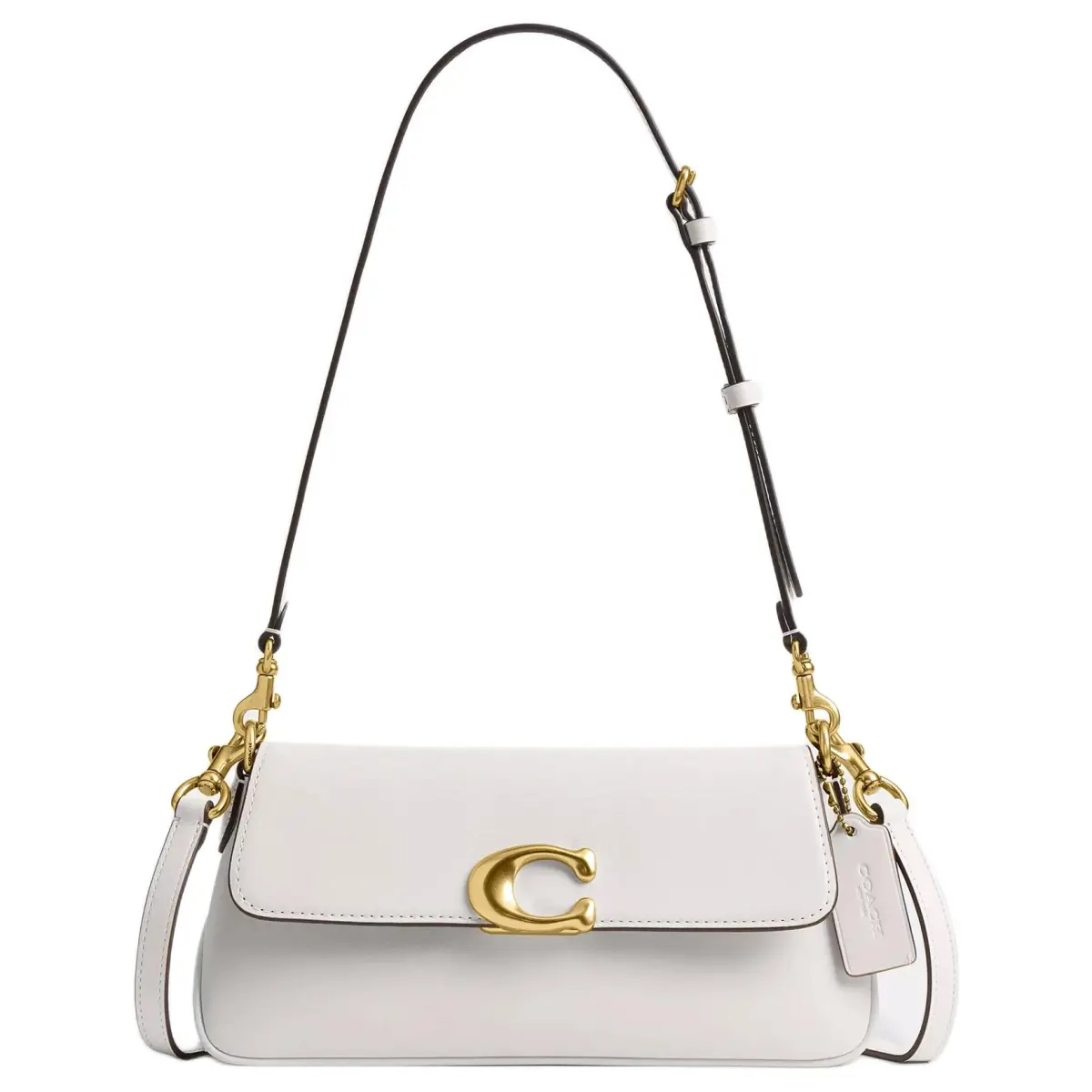 COACH Jet Leather Portable Crossbody Bag, Shoulder Bag Medium Women's White