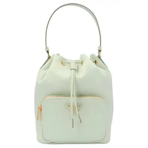 PRADA Nylon Handbag Crossbody Bag Drawstring Bag Bucket Bag Shoulder Bag Women's Green