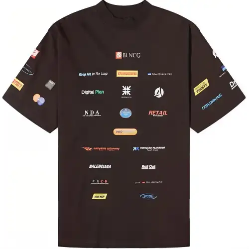 Balenciaga T Shirt Regular Fit Brown