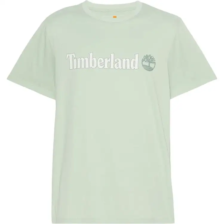 Timberland T Shirts Men's Light Green Crew Neck Moderate
