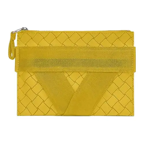 Bottega Veneta Leather Clutch Men's Yellow