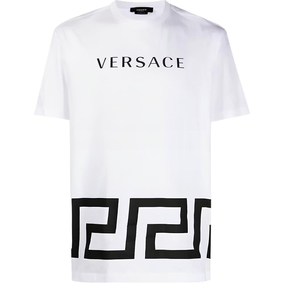 Мужская футболка Versace с логотипом (белая)