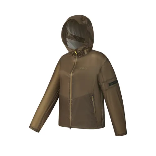 FILA Jackets Women's Beech Khaki Hooded Moderate Other