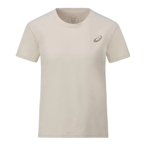 ASICS T Shirts Women's Light Beige Crew Neck