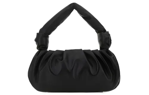 MIU MIU Nappa Leather Shoulder Bag, Dumpling Bag, Handbag Women's Black