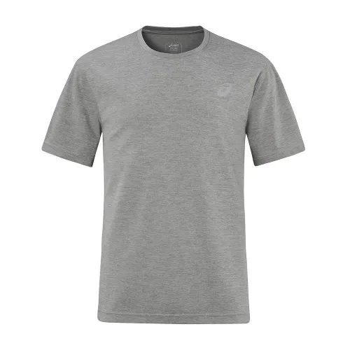 ASICS T Shirts Unisex Concrete Gray Crew Neck