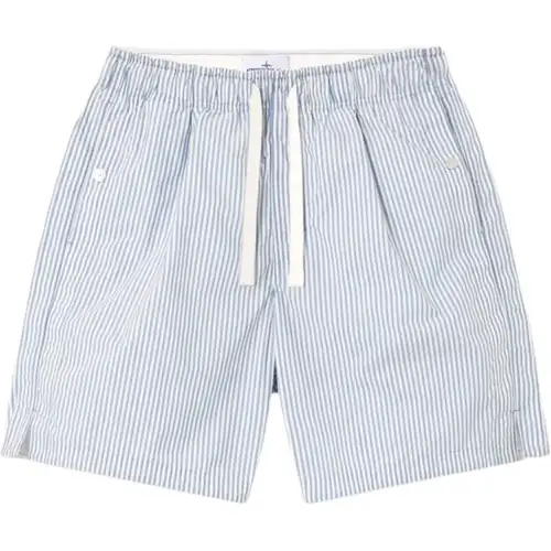 STONE ISLAND Striped Drawstring Shorts