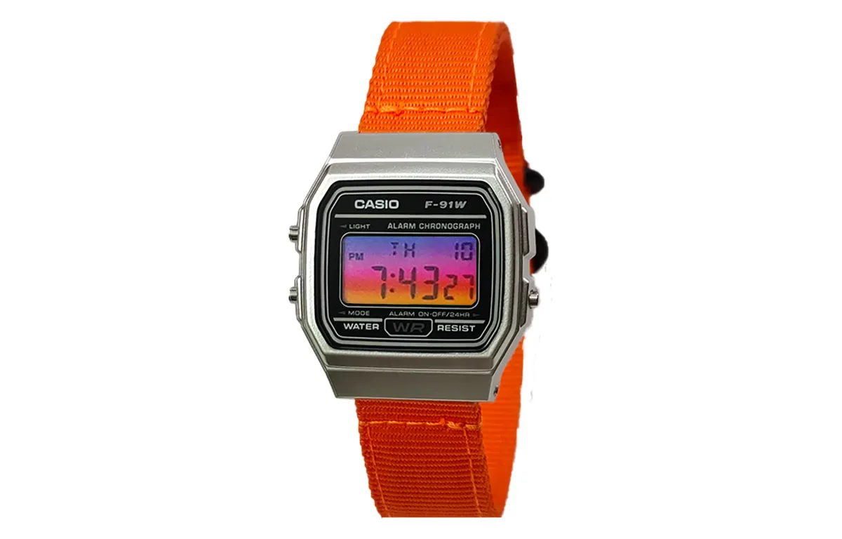 CASIO Custom Collection Quartz Movement Nylon Strap Watch Men's Watches Black Dial