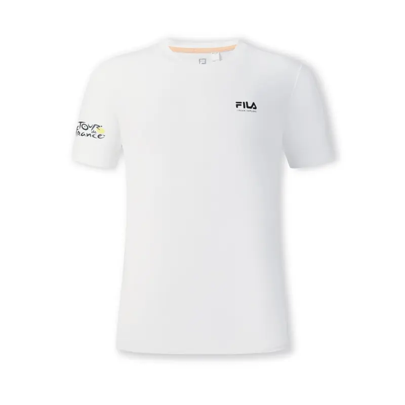 FILA T Shirts Women's Jade White Crew Neck Moderate Straight Fit