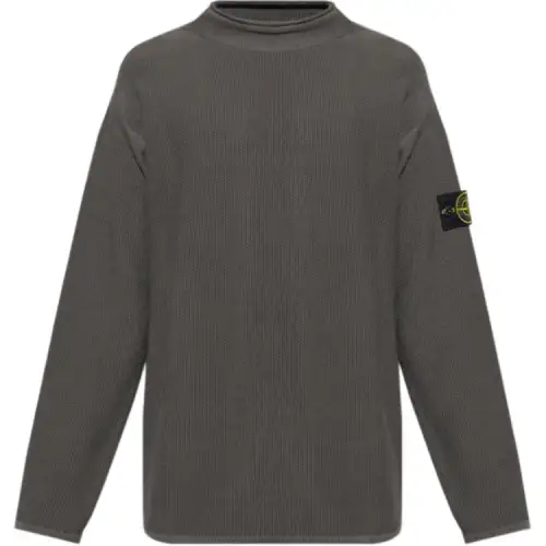 STONE ISLAND Compass Patch Crewneck Knitted Sweater