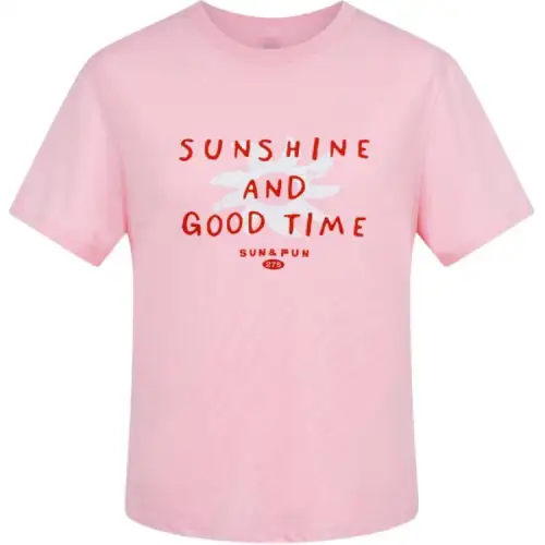 FILA T Shirts Women's Pink Crew Neck