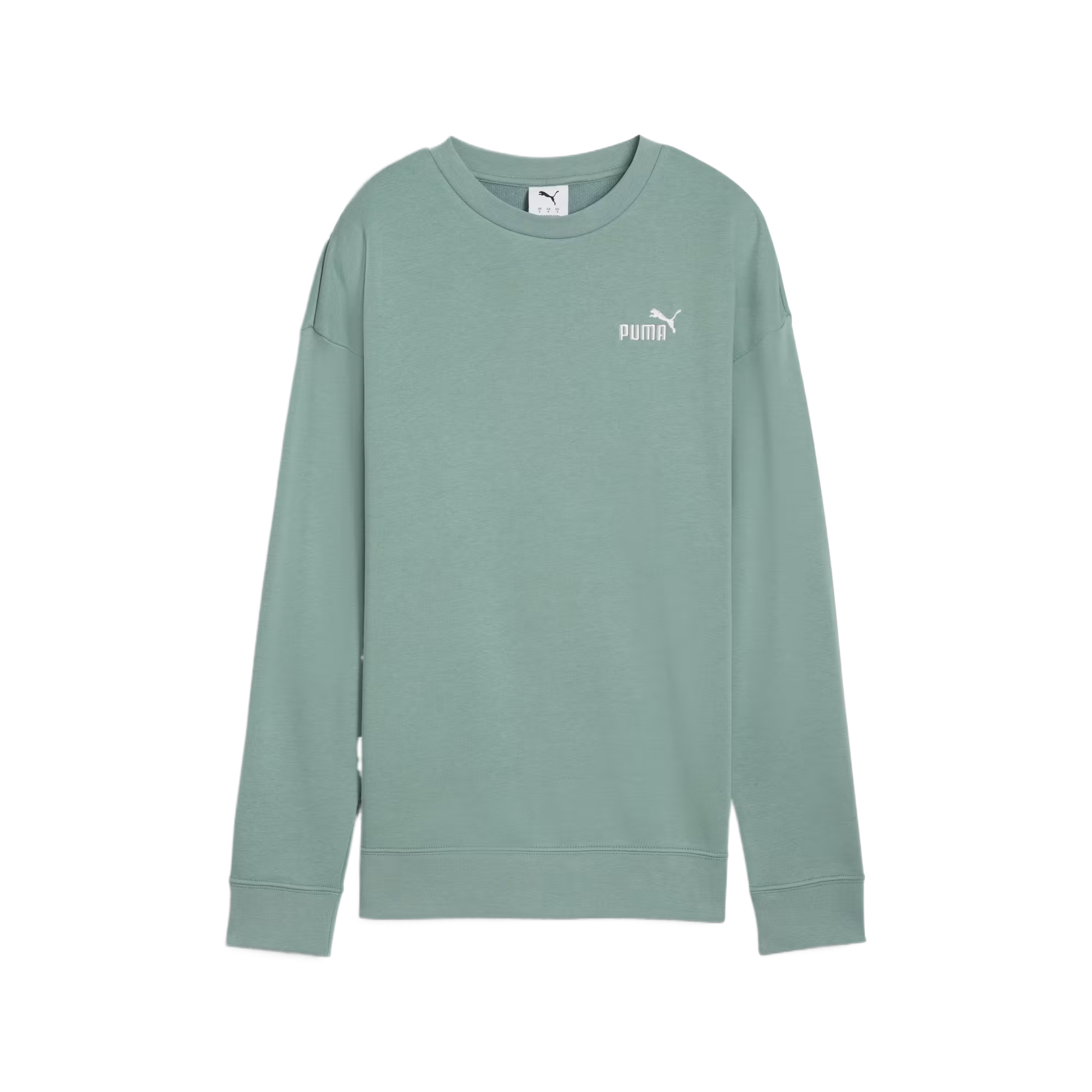 PUMA ESS Sweatshirts Women's Light Cyan Crew Neck Moderate Regular