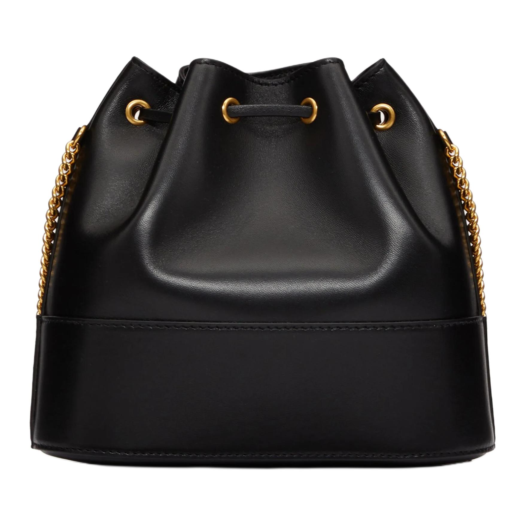 Женская сумка-ведро Valentino Vlogo Signature (черная) — фото 4