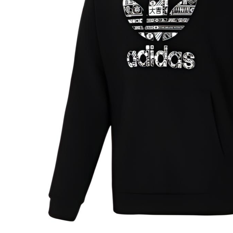 Мужское худи adidas originals Logo (черное) — фото 3