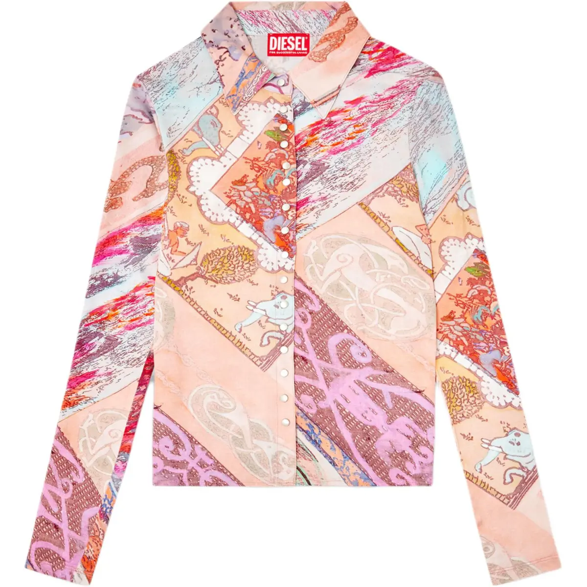 Diesel C-Amelia Heraldic Printed Shirt