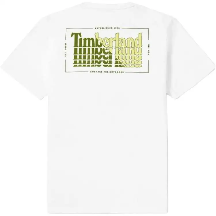 Timberland T Shirts Men's White Crew Neck Moderate Straight Fit