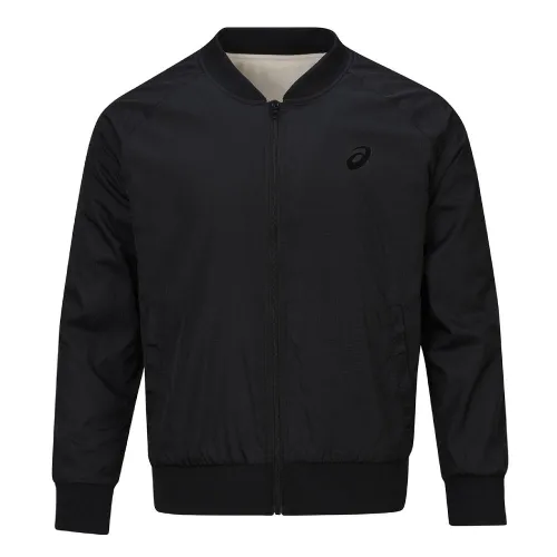 ASICS Jackets Unisex Black Baseball Collar Moderate Reversible
