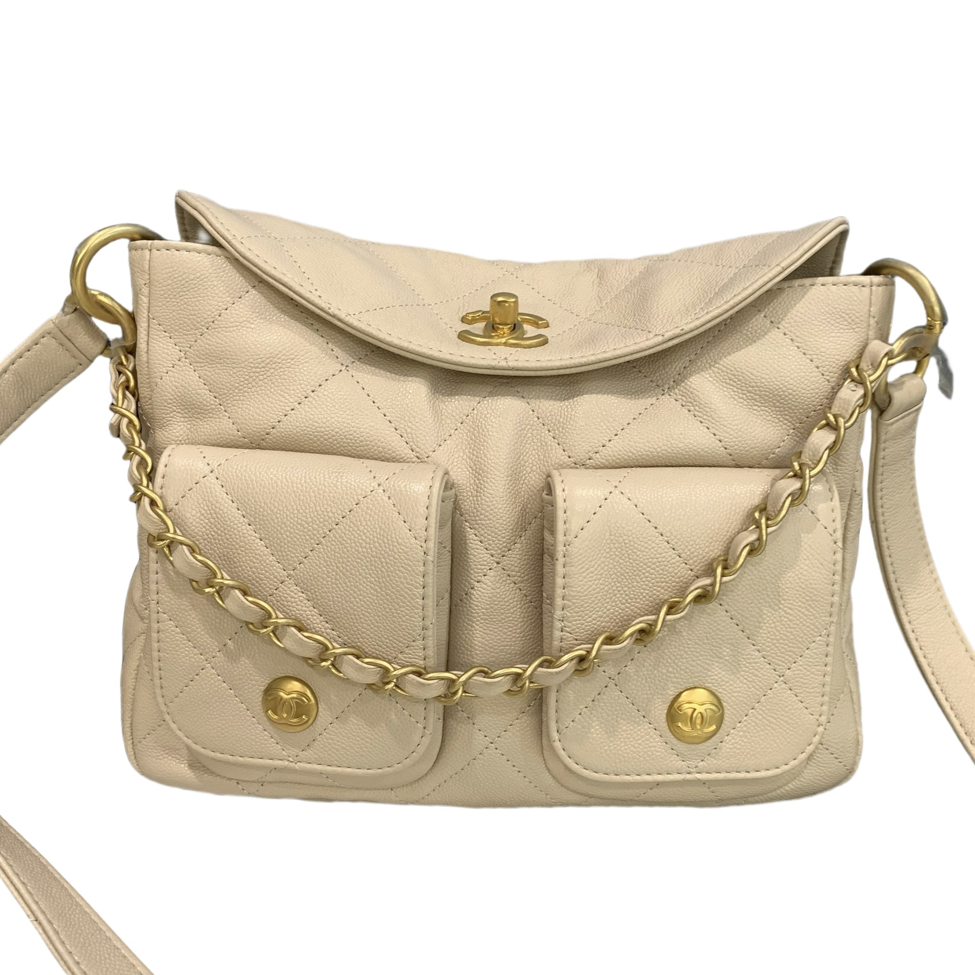 Женская сумка Chanel CHANEL 25P SuppleTwins (бежевая)