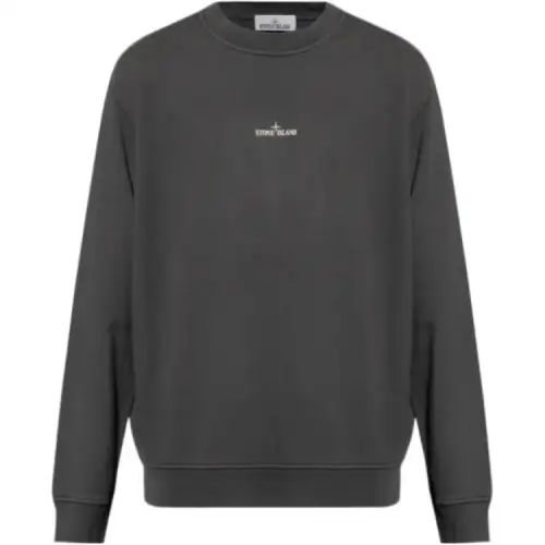 STONE ISLAND Logo Printed Crewneck Sweatshirt