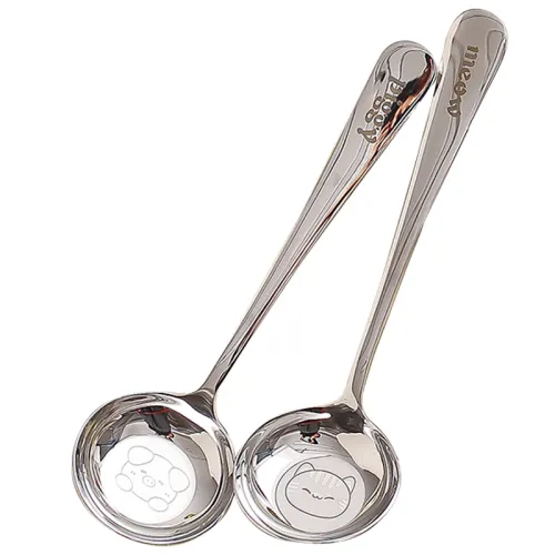Kawashimaya KAWASIMAYA stainless steel spoon food-grade children's household eating spoon personal special spoon spoon spoon silver