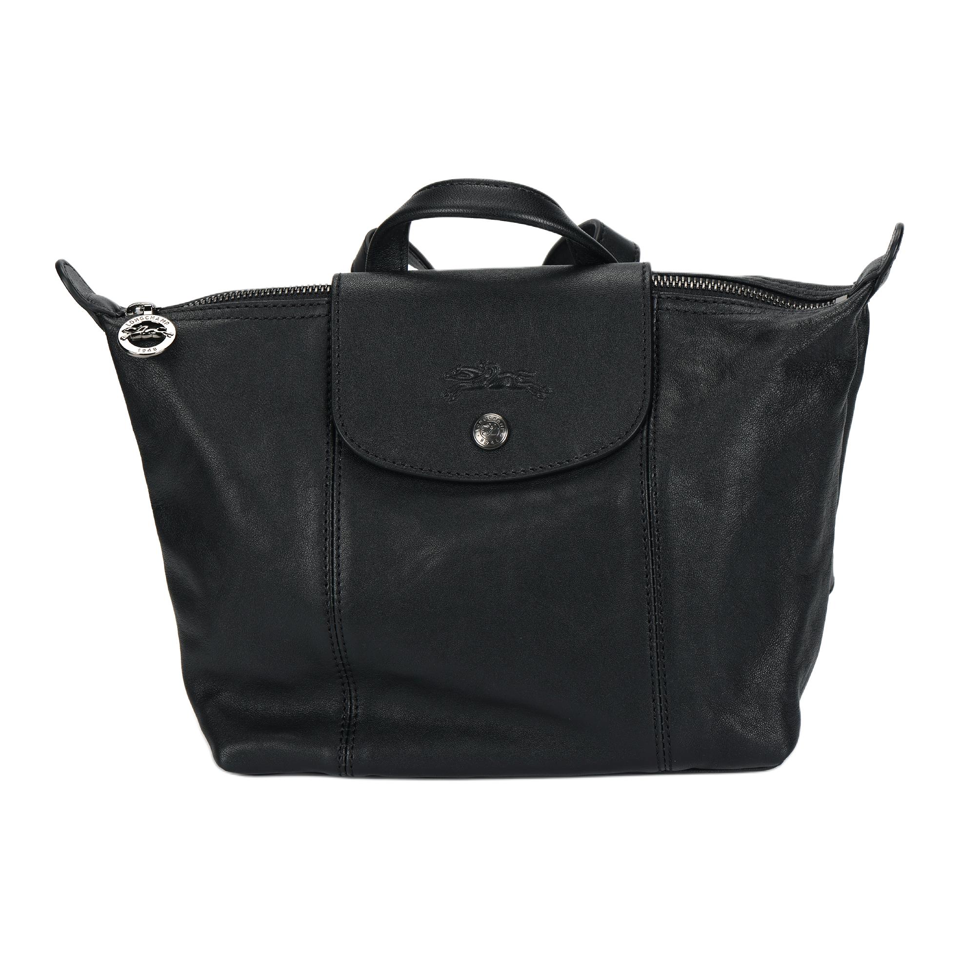 Женская сумка LONGCHAMP Le Pliage Cuir (черная)
