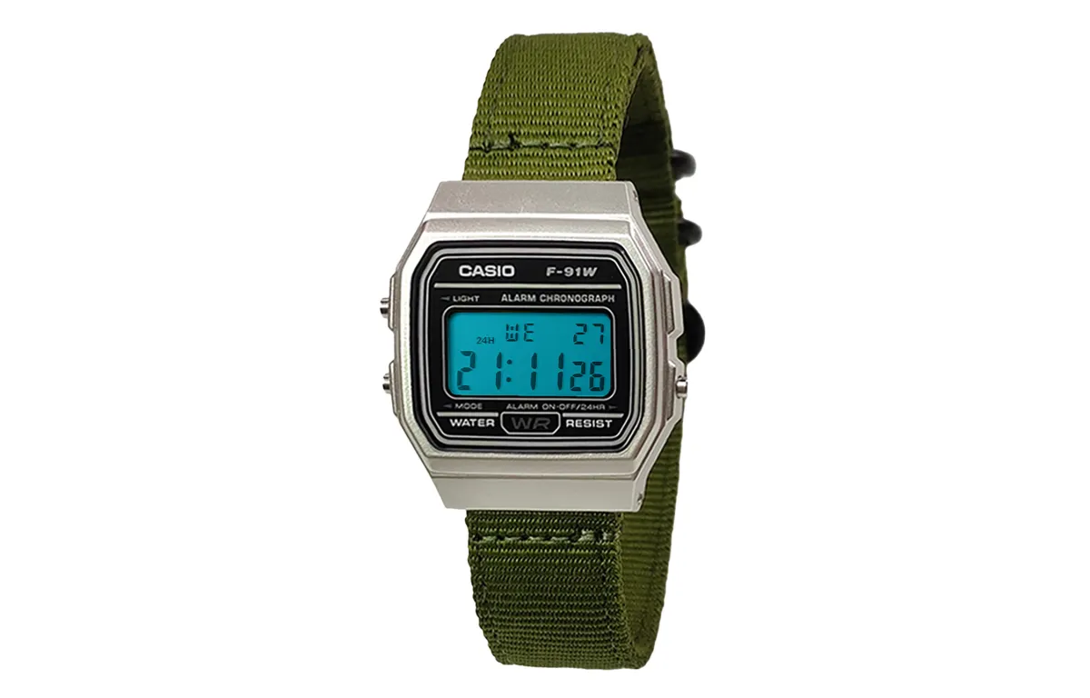 CASIO Custom Collection Quartz Movement Nylon Strap Watch Men's Watches Black Dial