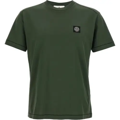 Stone Island logo-patch crew-neck T-shirt