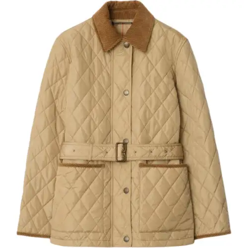 Burberry quilted belted jacket