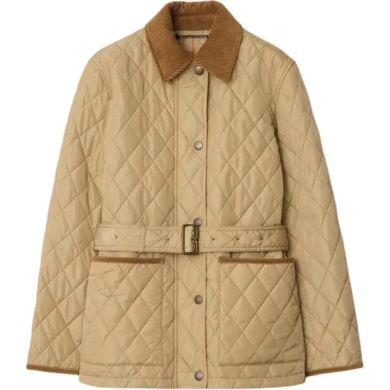 Burberry quilted belted jacket