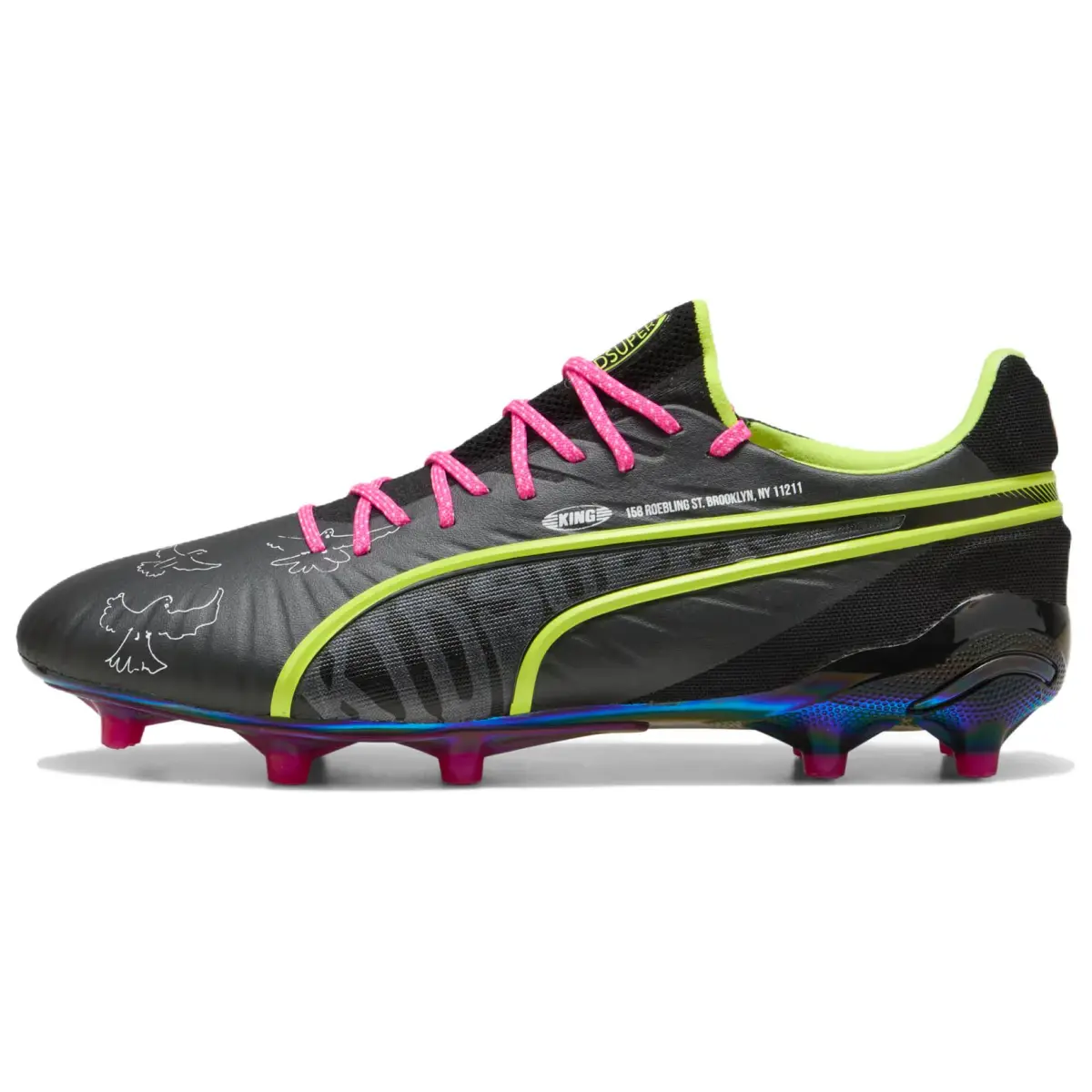 PUMA x KIDSUPER King Ultimate AG Artificial Ground FG Firm Ground Soccer Shoes Unisex Black