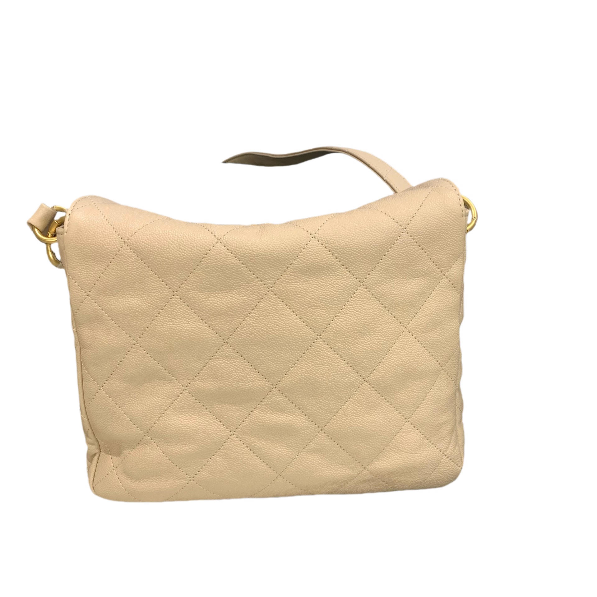 Женская сумка Chanel 25P SuppleTwins (бежевая) — фото 2