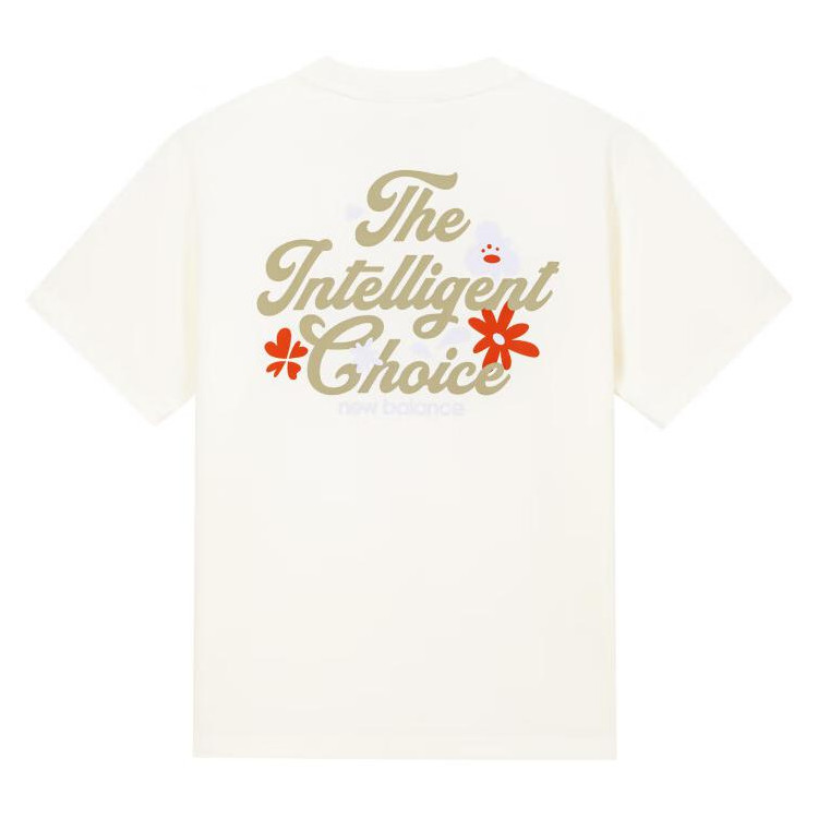 Женская футболка New Balance Logo T-shirt (бежевая)