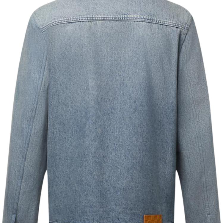 Мужская куртка Louis Vuitton SS25 Denim Jacket (синяя) — фото 5