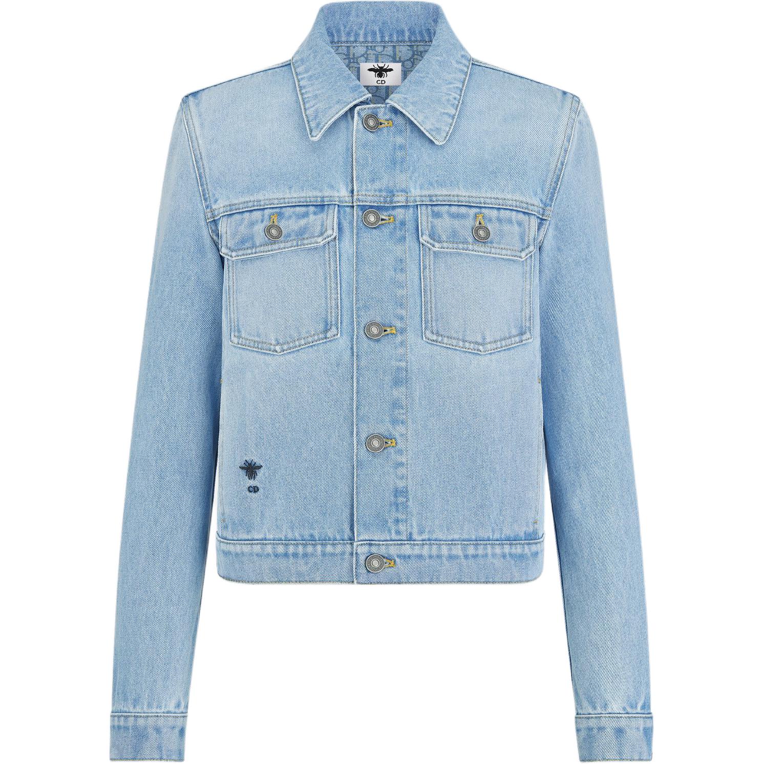 DIOR Dioriviera Denim Jacket Women's Light Blue