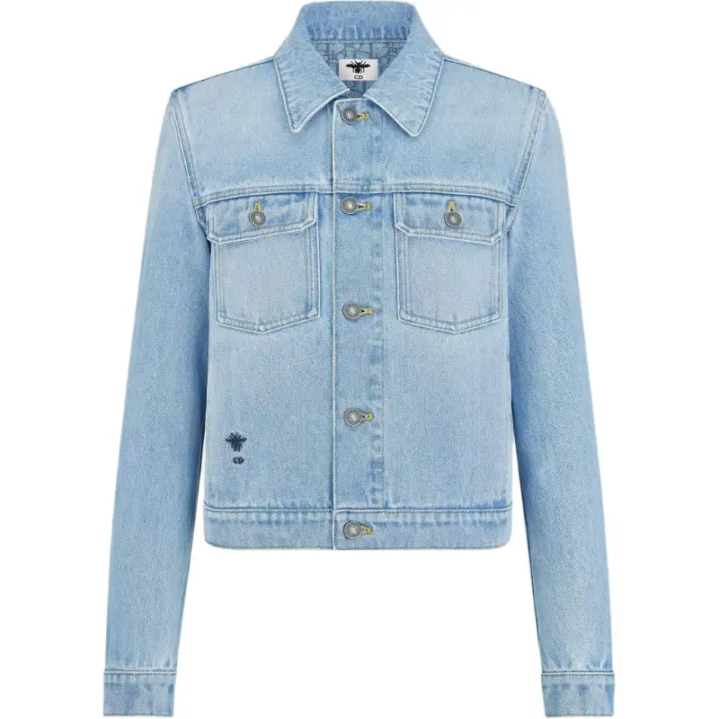 DIOR Dioriviera Denim Jacket Women's Light Blue