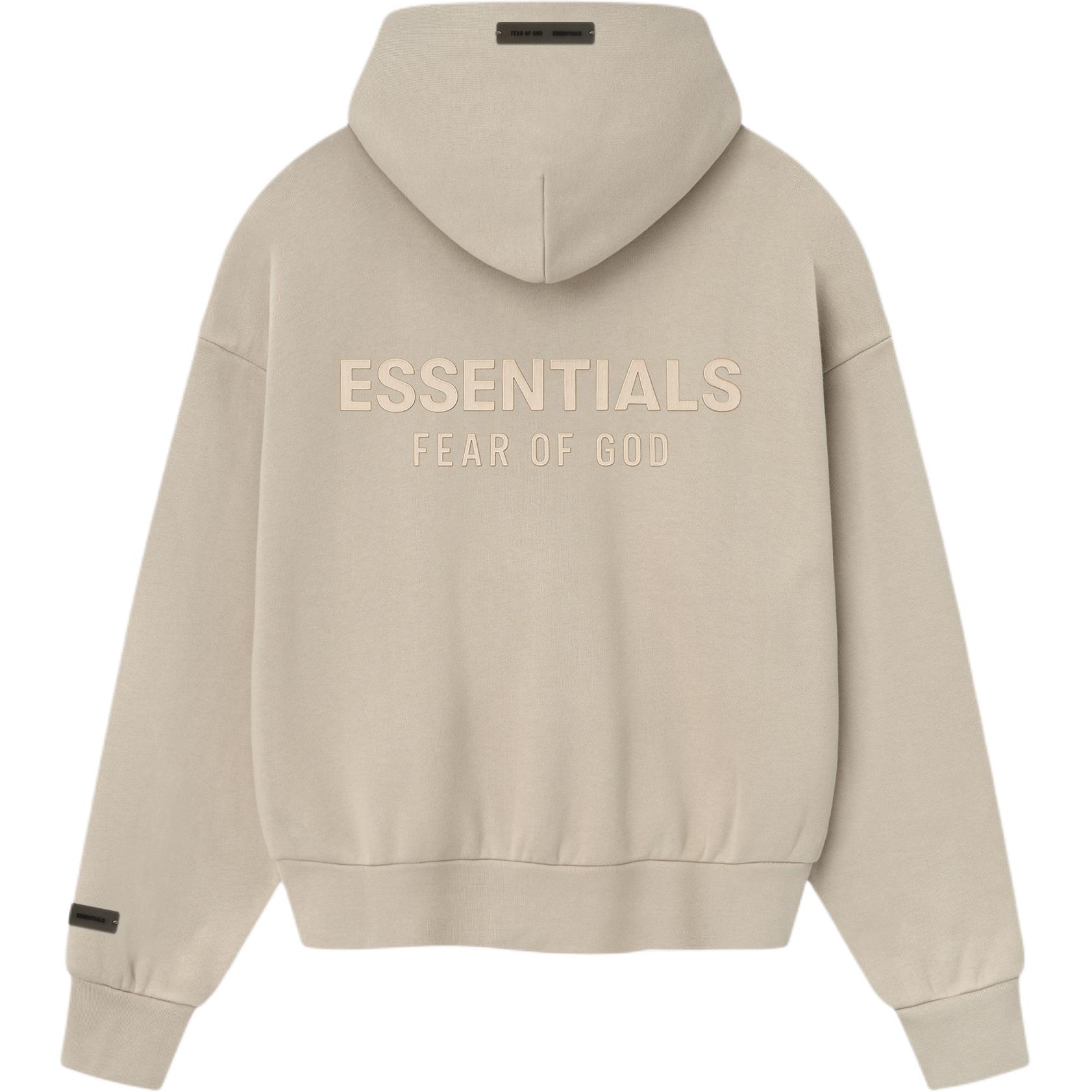 Мужское худи Fear of God Essentials Zip-Up (серое)