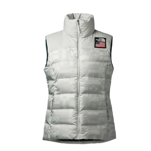 THE NORTH FACE Vests Women's Glacier Gray Stand Collar Thickened Other