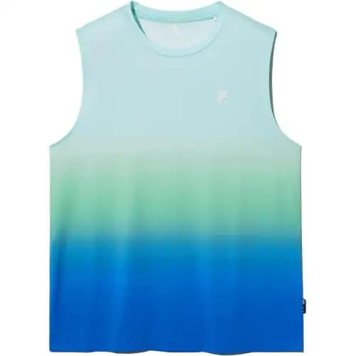 FILA Tank Tops Unisex Blue Crew Neck Moderate Straight Fit