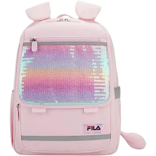 FILA KIDS Nylon Fabric Kids' Backpack Bag Regular Kids' Light Pink